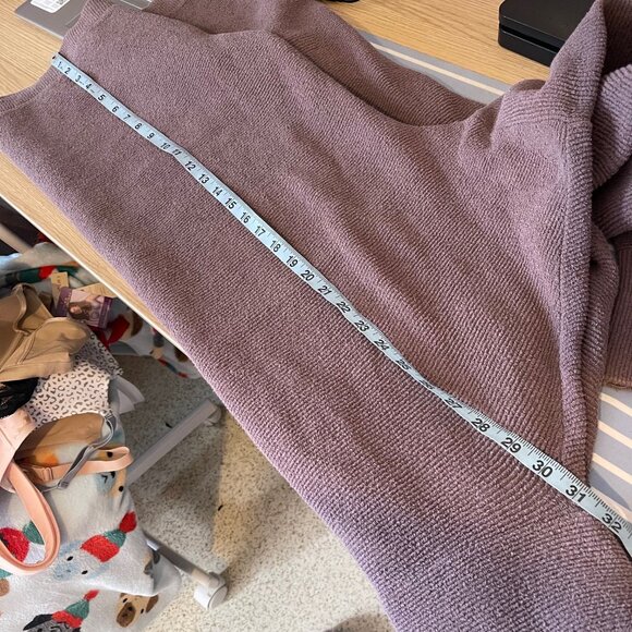 Free People Large Ottoman Slouchy Ribbed Mock Neck Sweater Tunic In Nutmeg X - Picture 10 of 10